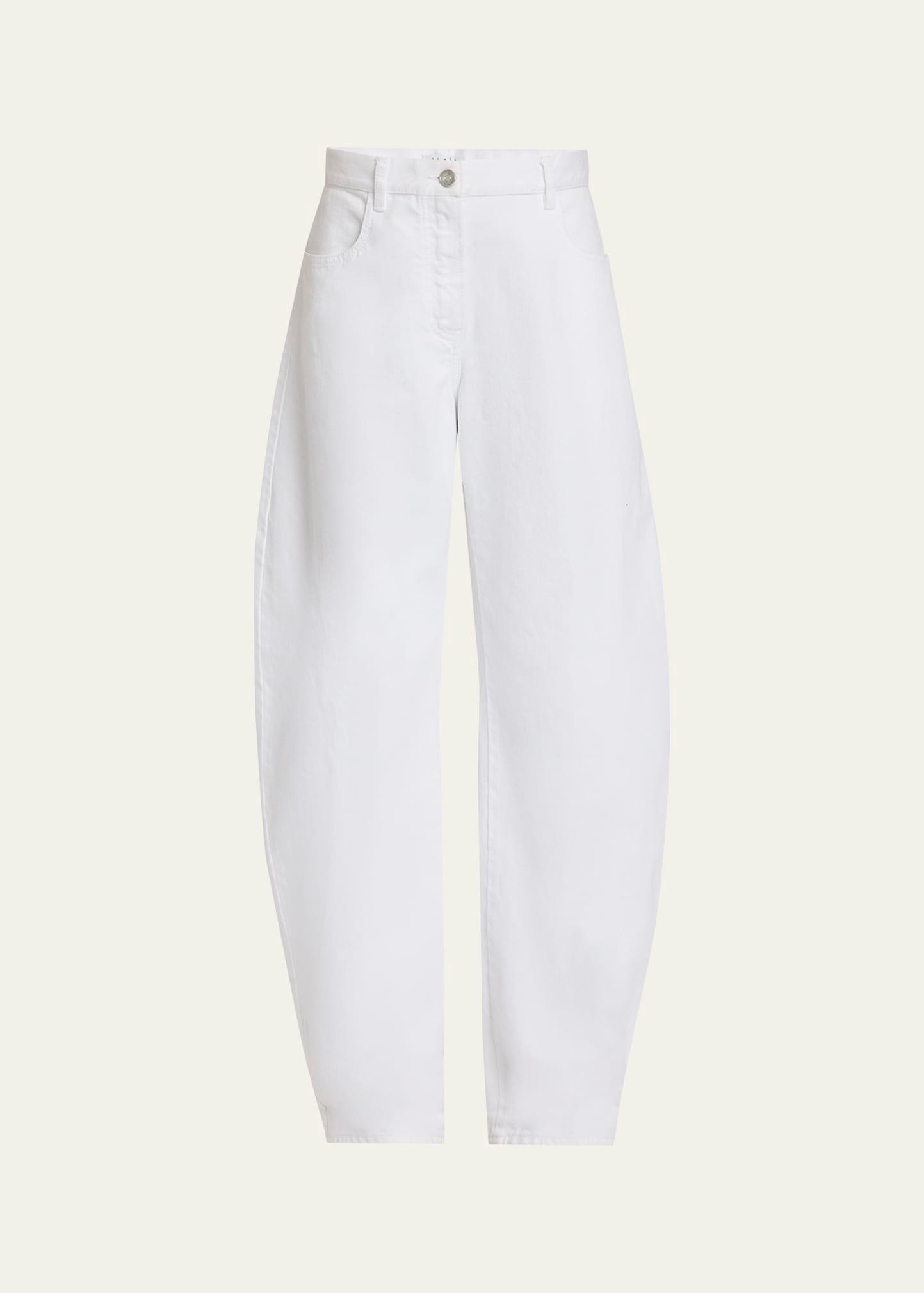 rounded high-rise jeans