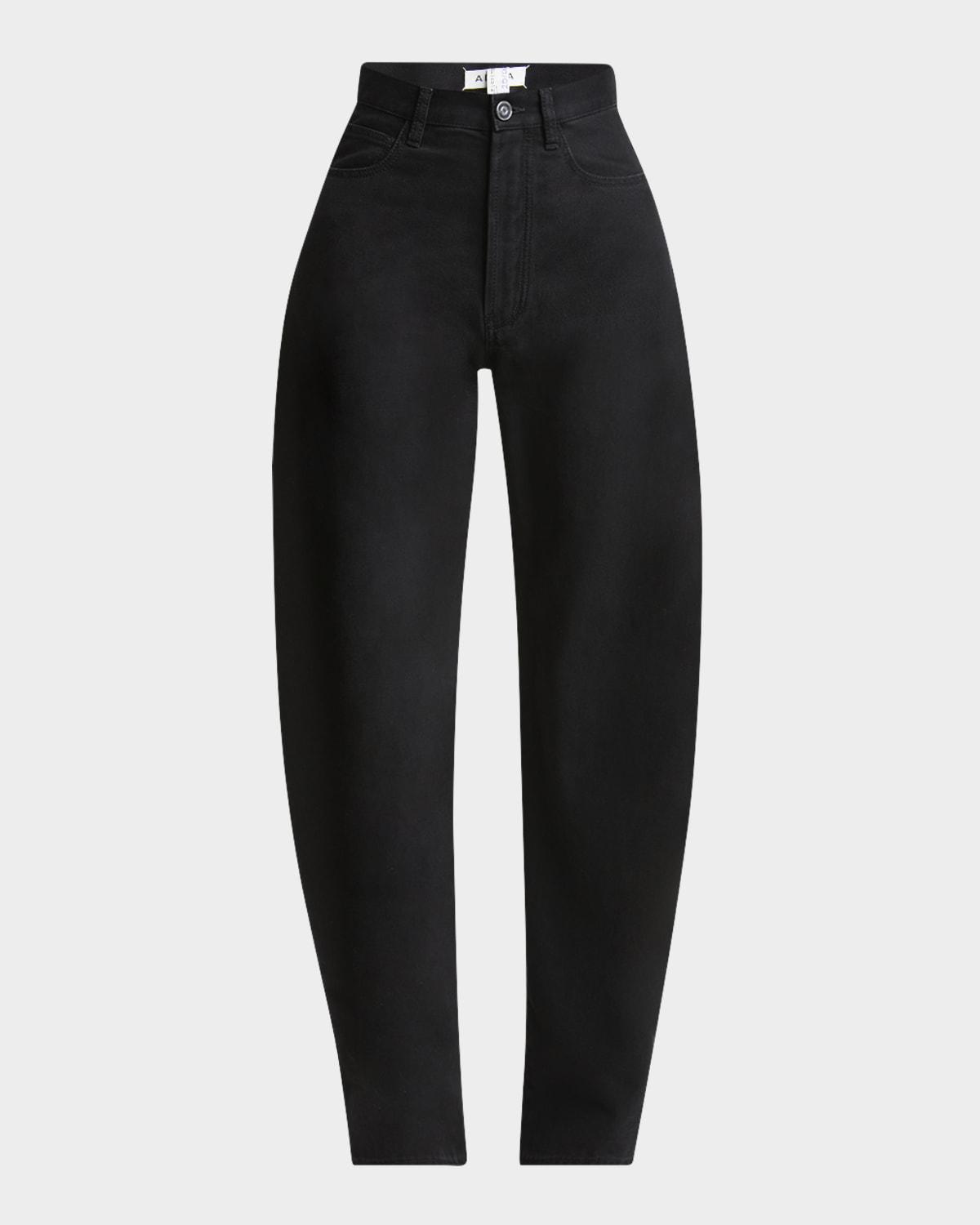 rounded leg denim pants