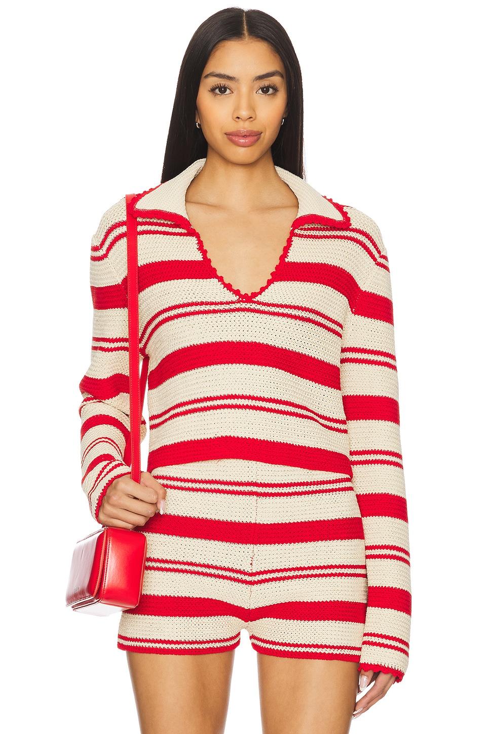 rowan two toned knit crop top