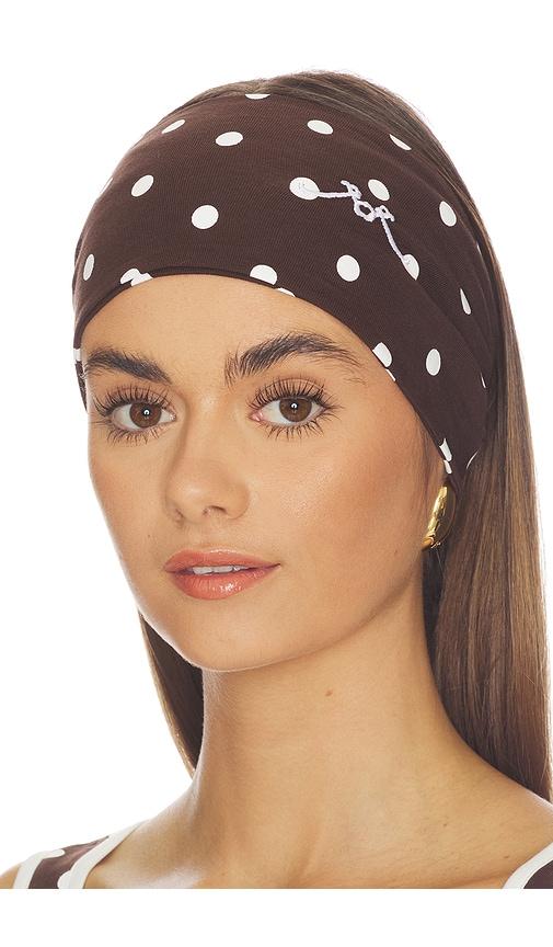 rowen rose headband in brown.
