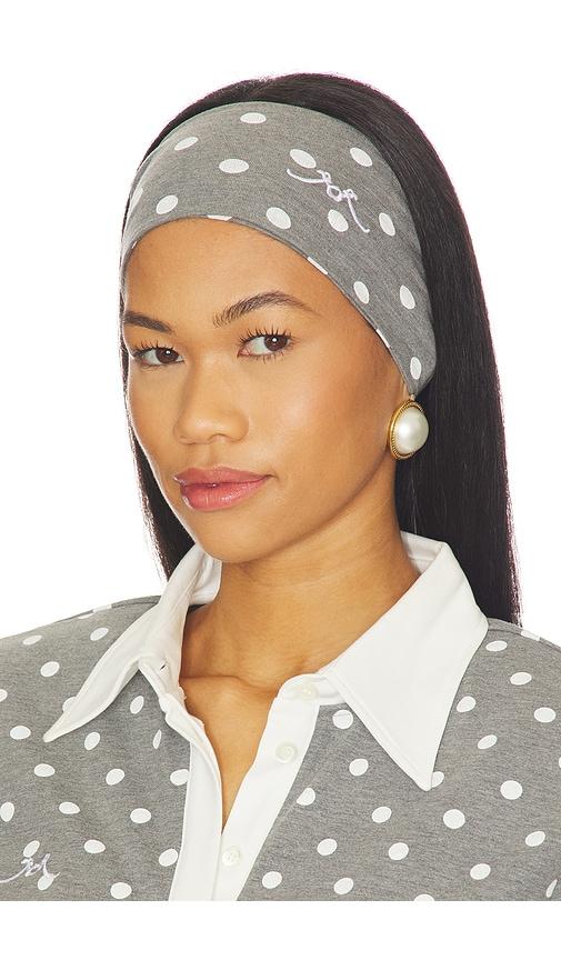 rowen rose headband in grey.