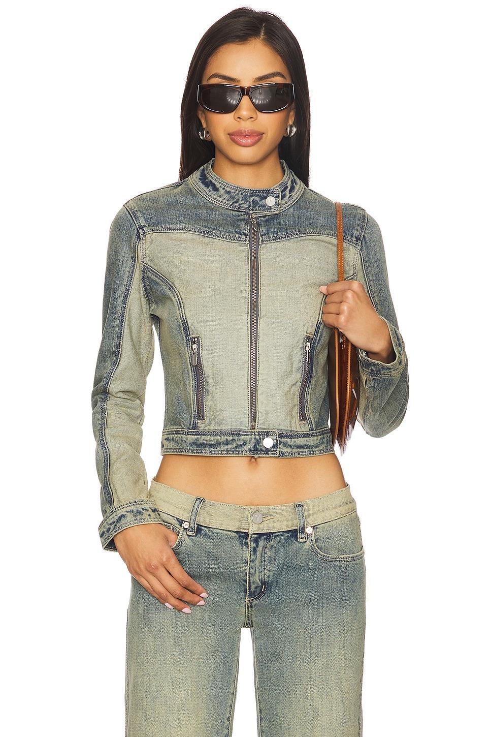 roxie denim moto jacket