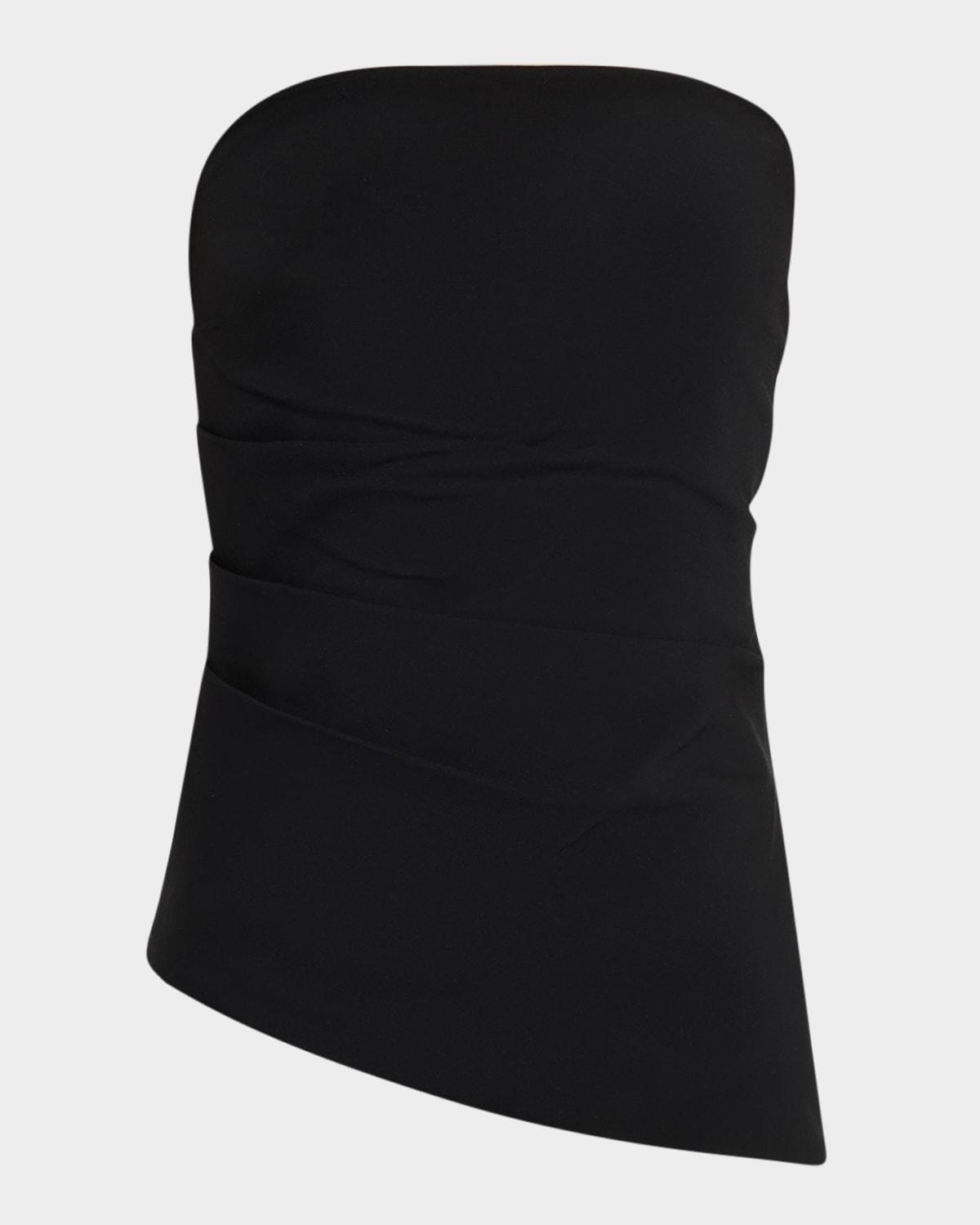 royce strapless gathered top