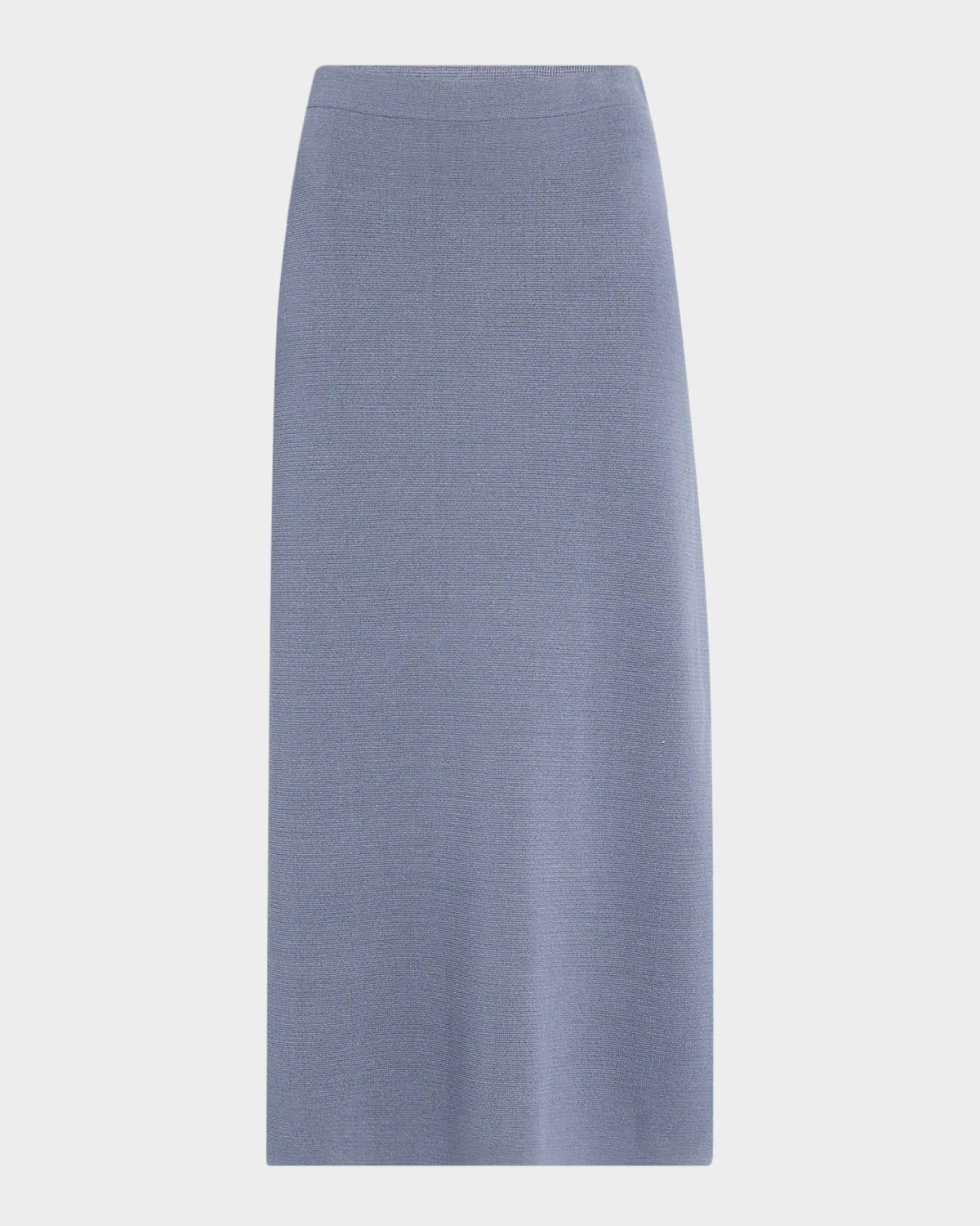 roz straight viscose midi skirt