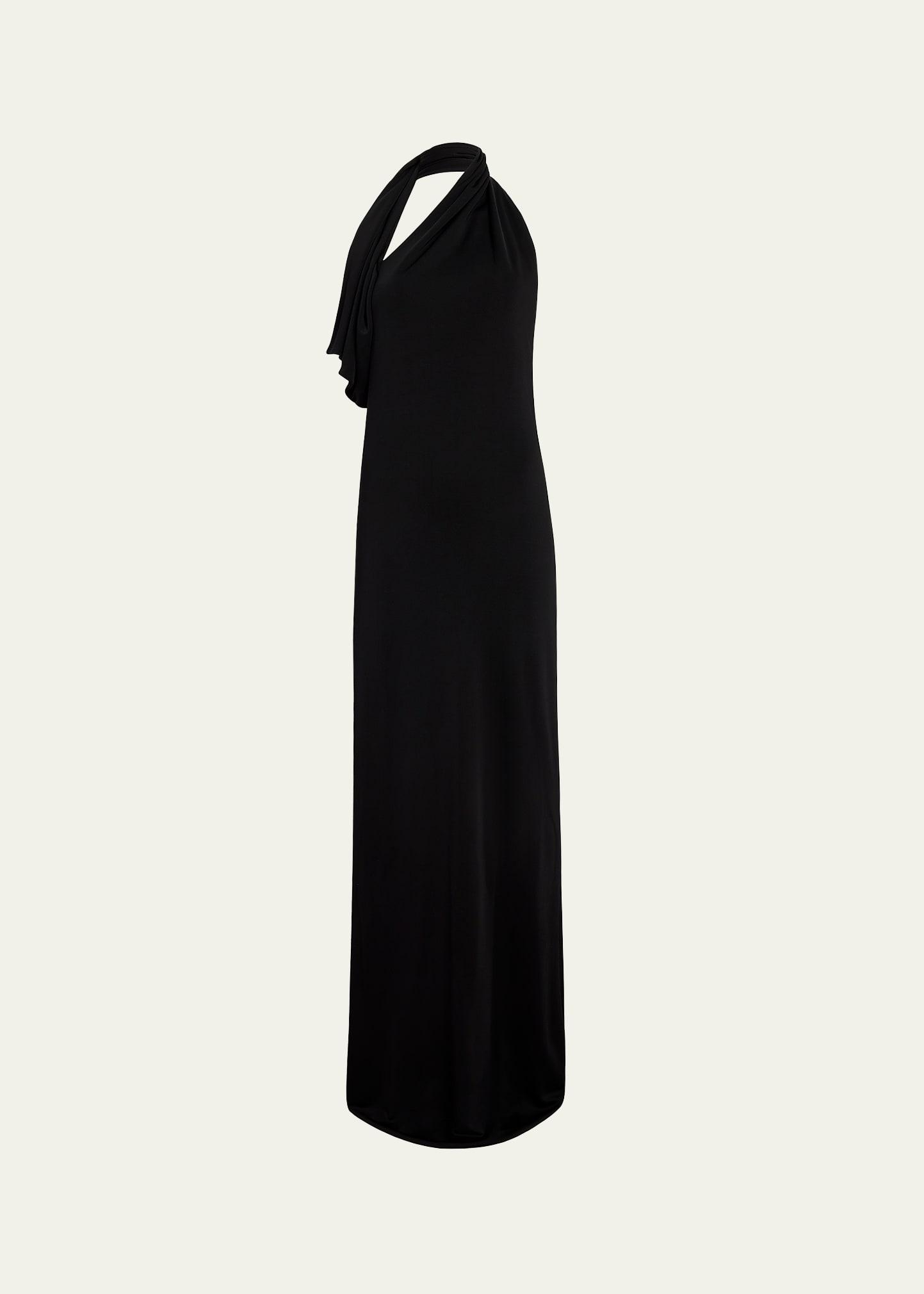 roza long halter backless dress