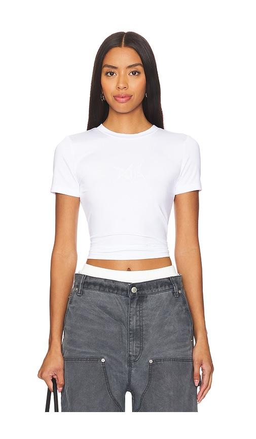 rta flora western logo t shirt in white.