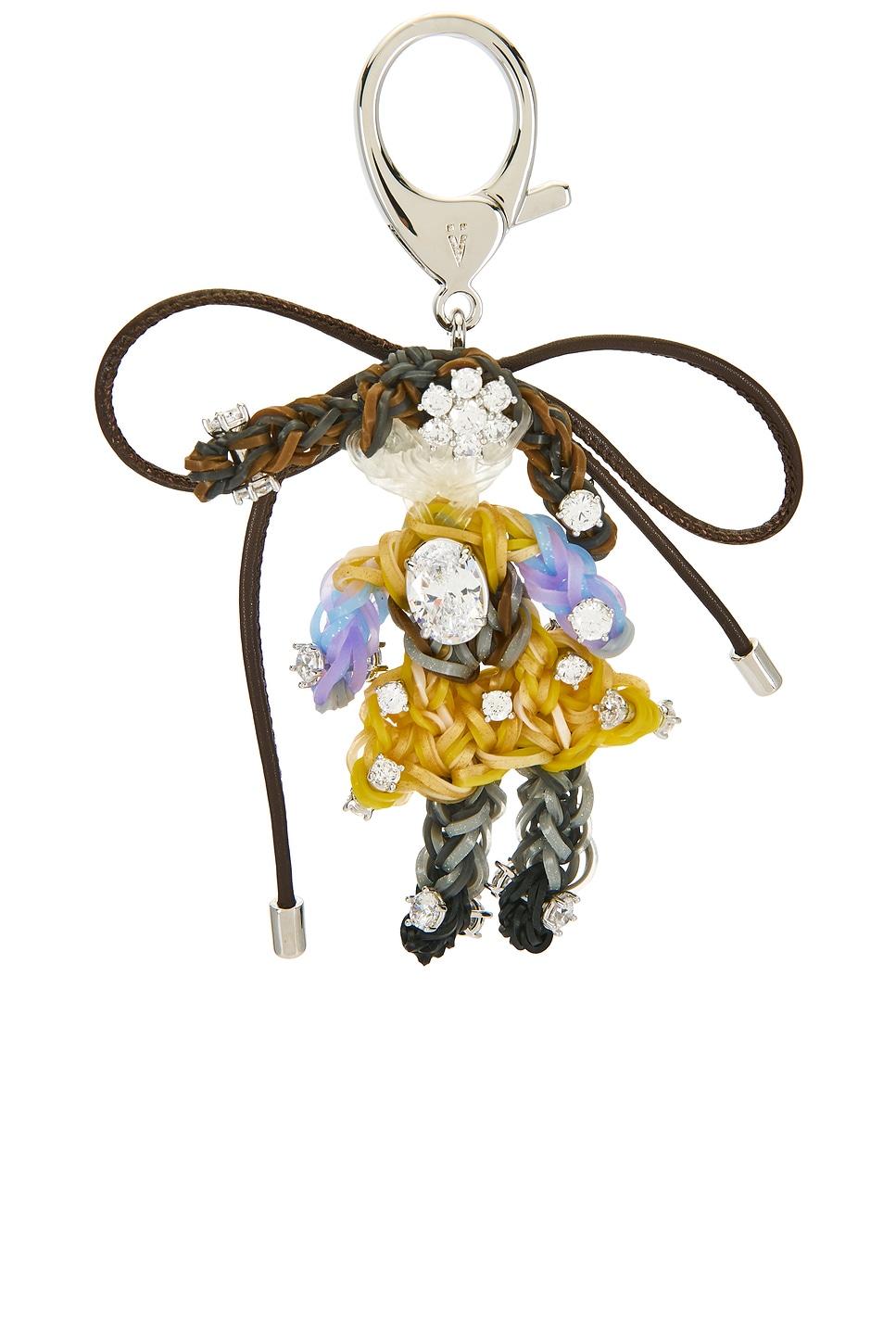 rubber band girl bag charm