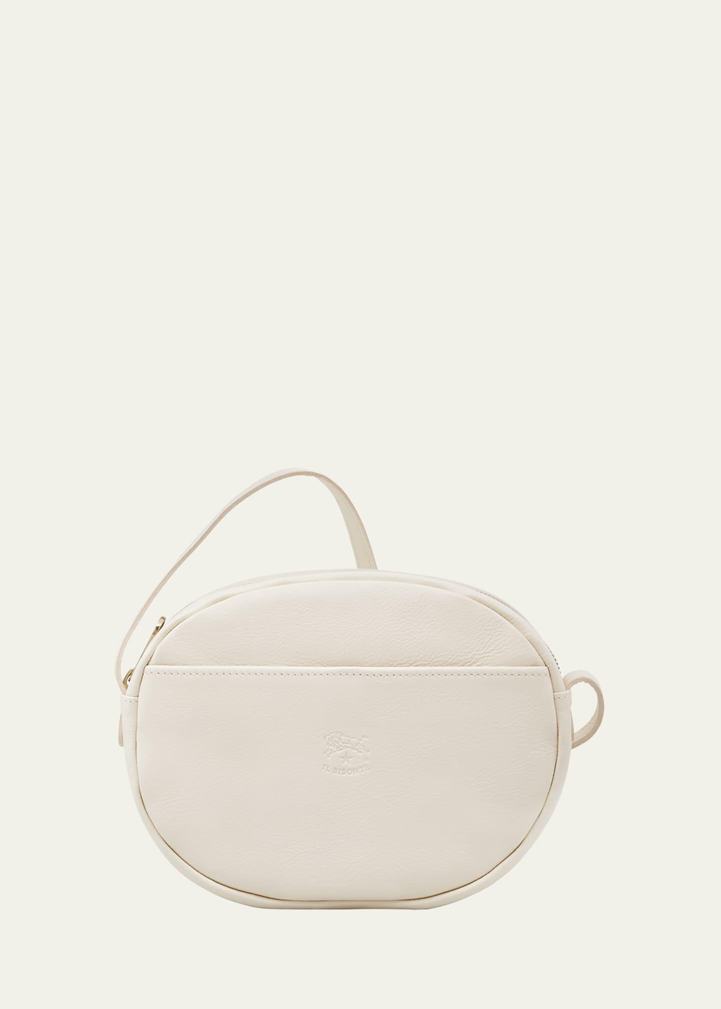rubino round vacchetta leather crossbody bag