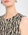 ruby sleeveless abstract intarsia mini dress
