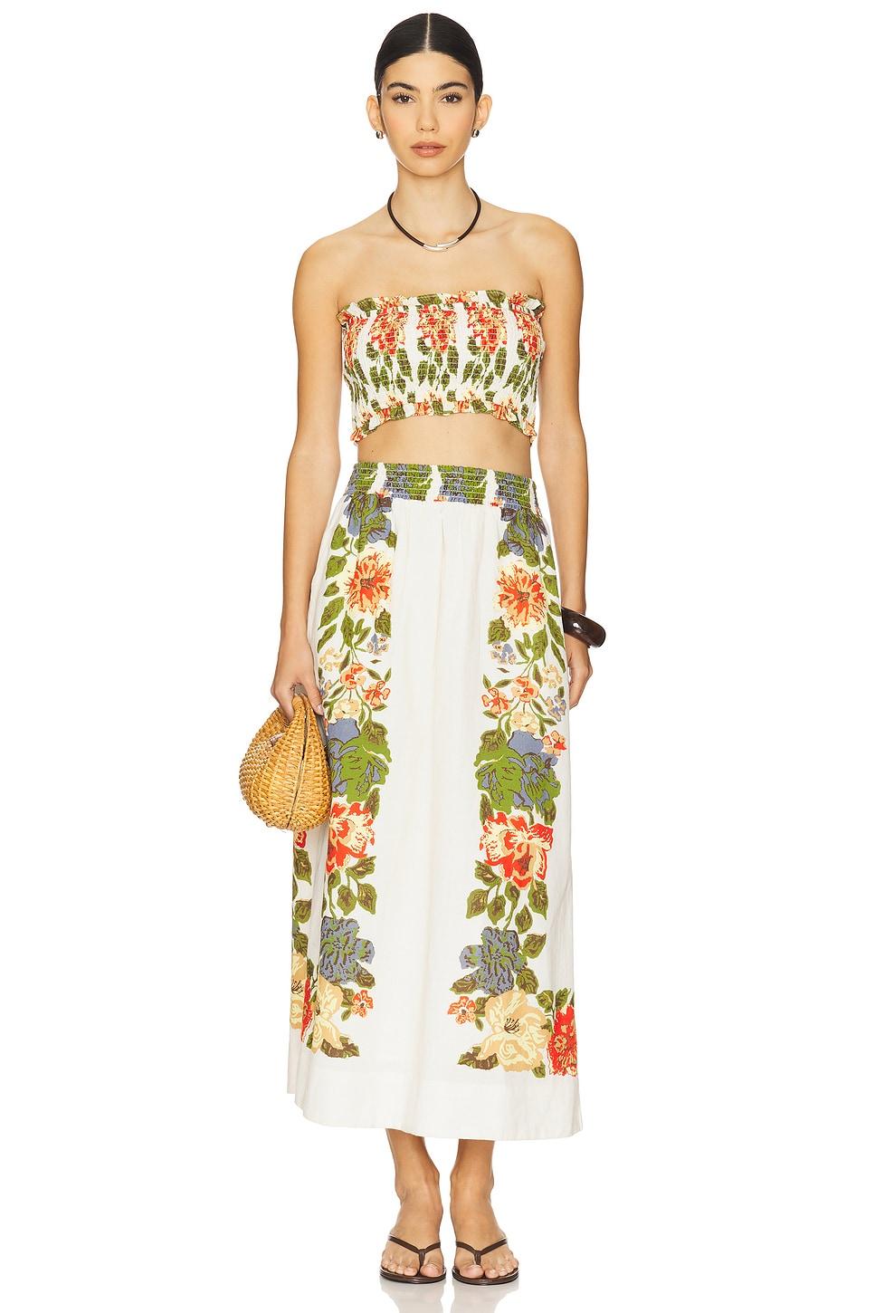 ruby top and midi skirt set