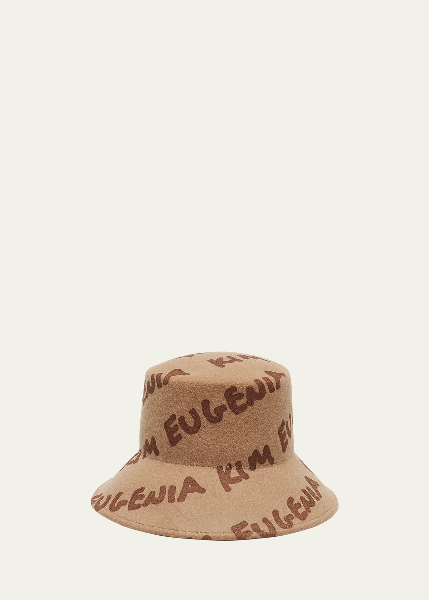 ruby wool felt bucket hat