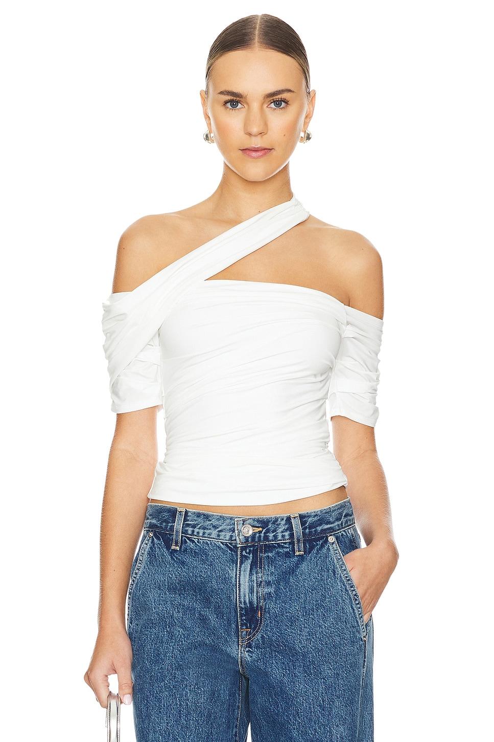 ruched asymmetric top