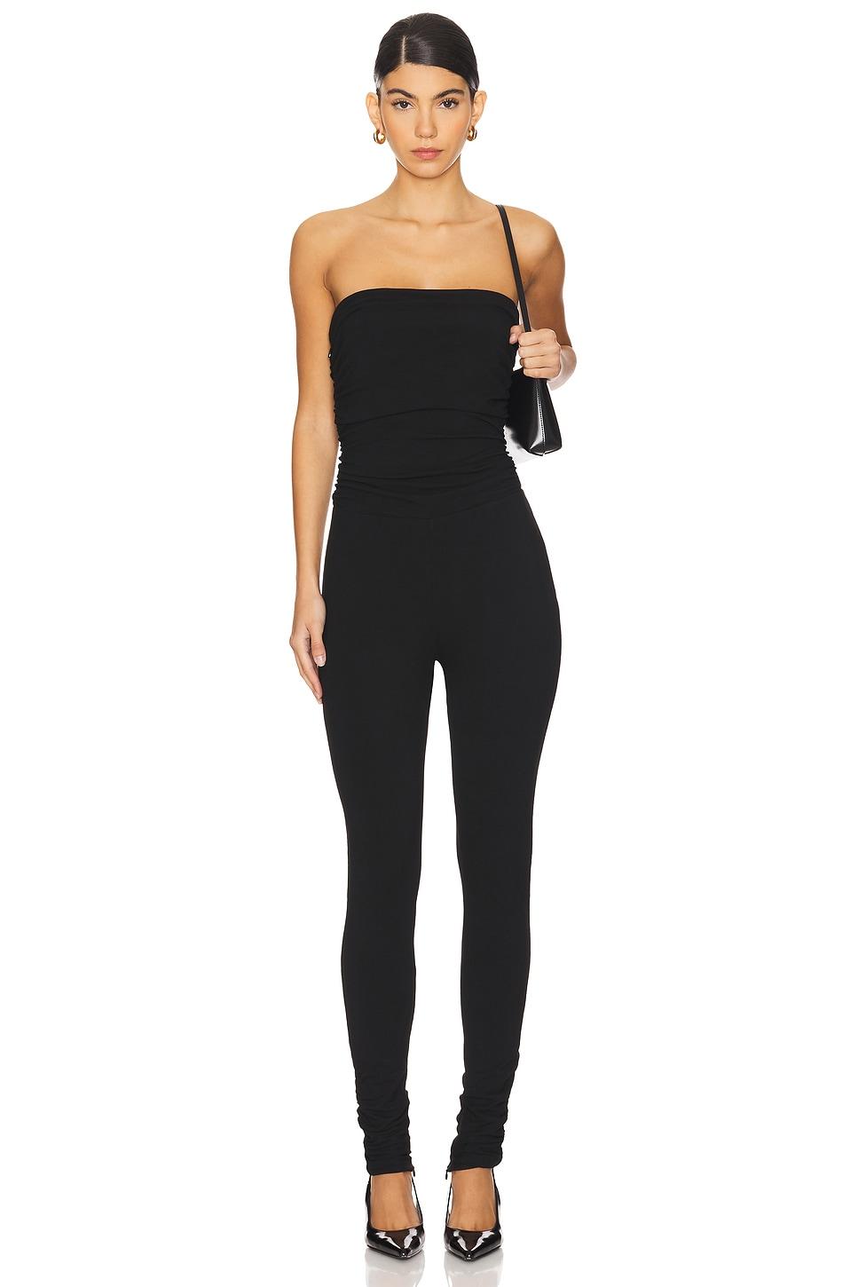 ruched bandeau jumpsuit