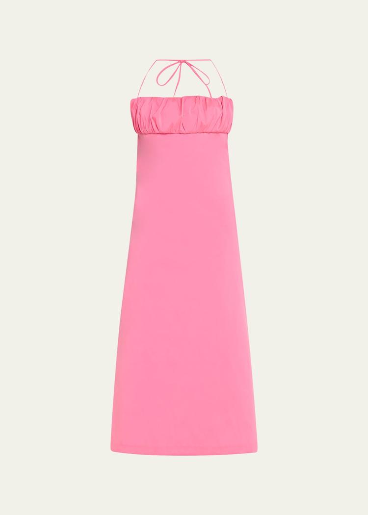 ruched bust midi dress