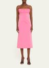 ruched bust midi dress