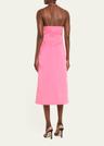 ruched bust midi dress