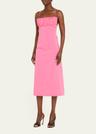 ruched bust midi dress