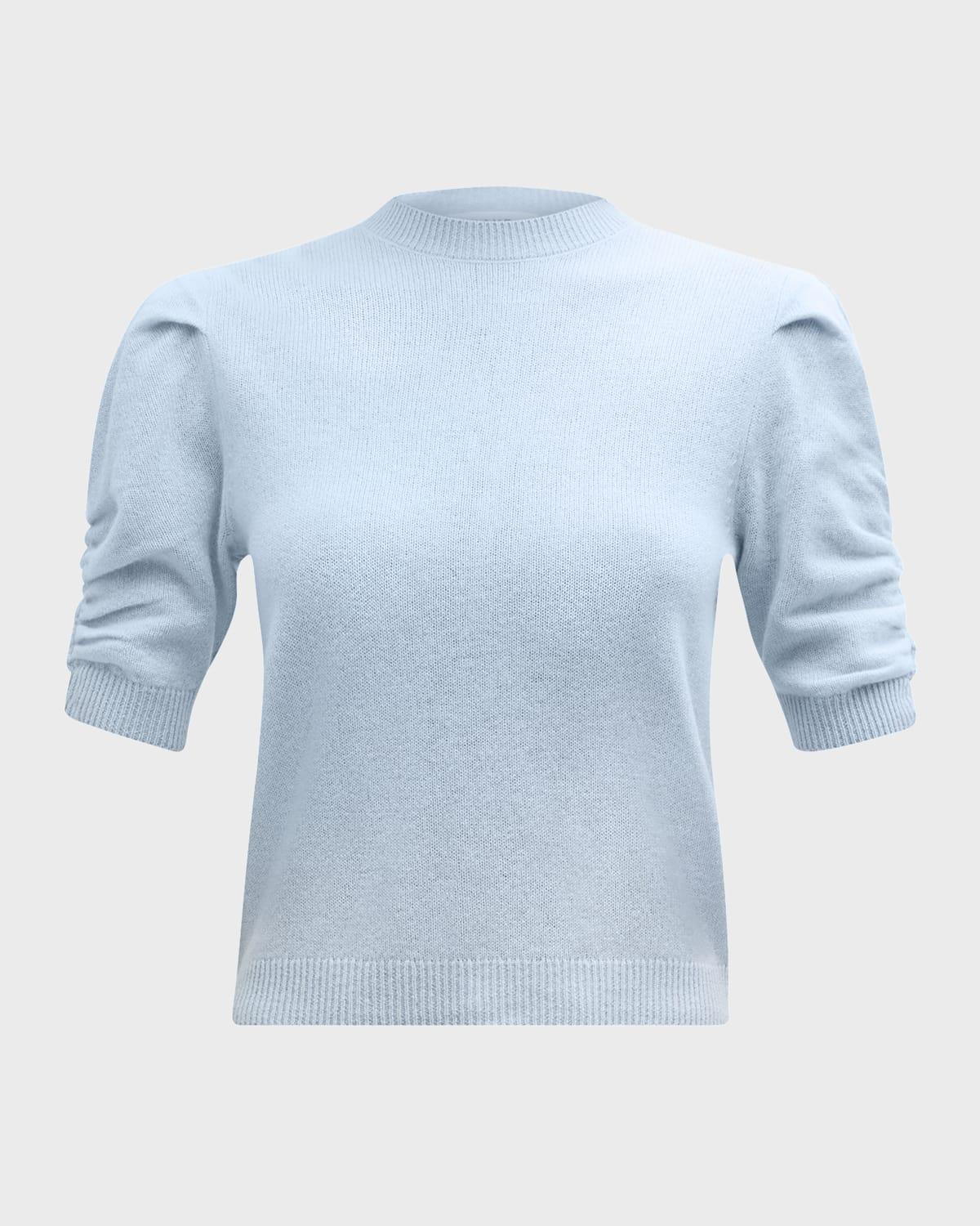 ruched cashmere-wool sweater
