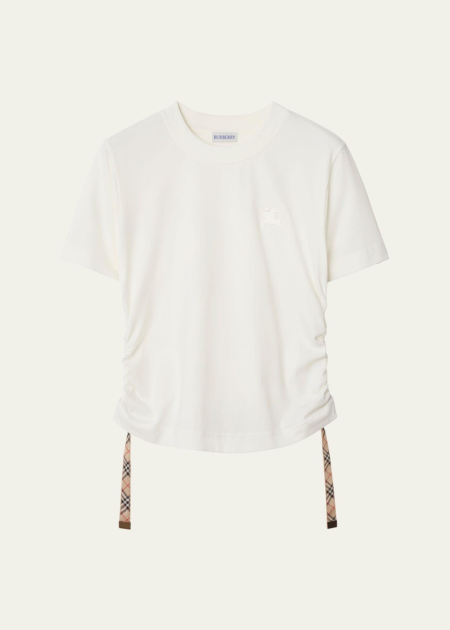 ruched check-ties short-sleeve t-shirt