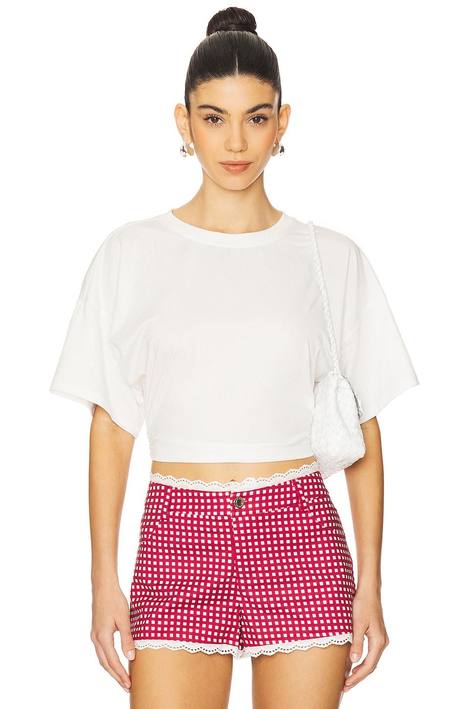 ruched cropped tee