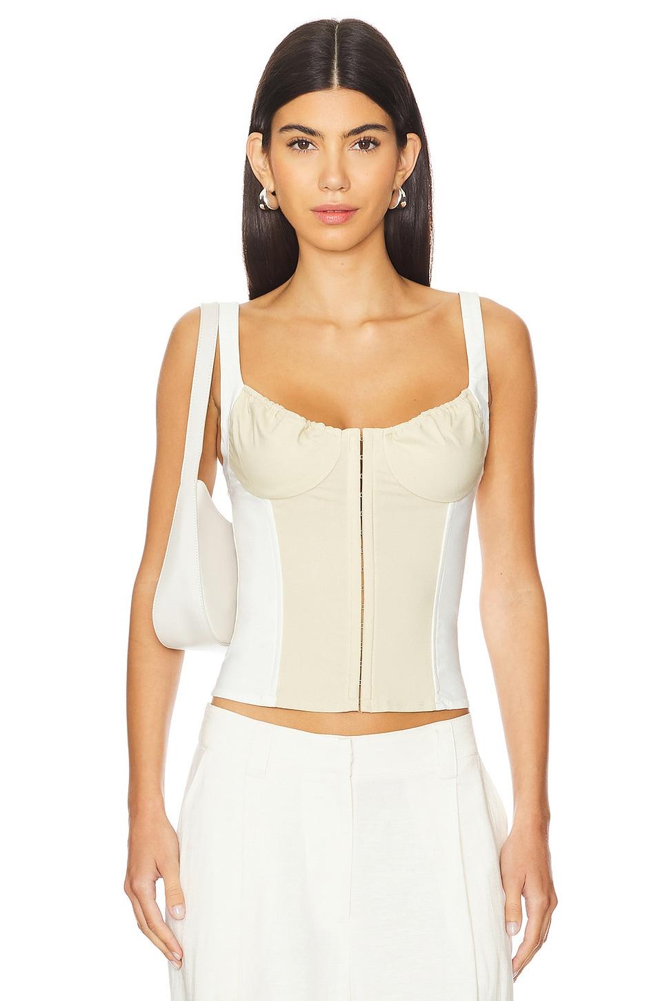 ruched cup scoop corset