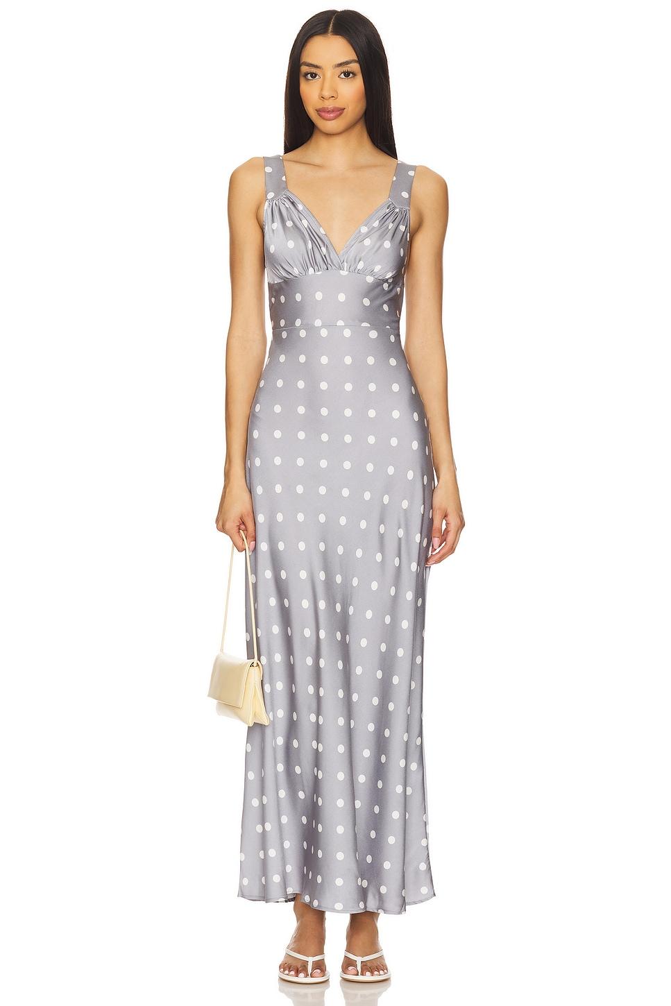 ruched cup slip maxi dress