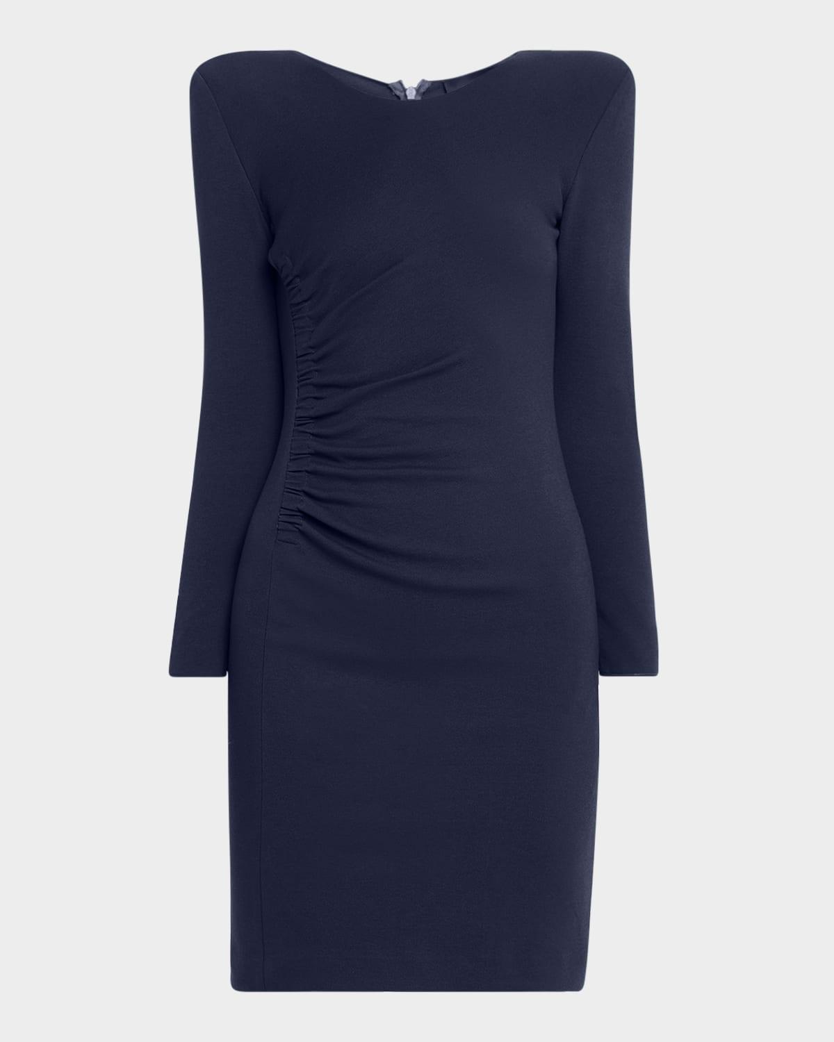 ruched-hip milan jersey mini dress