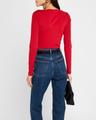 ruched long-sleeve top