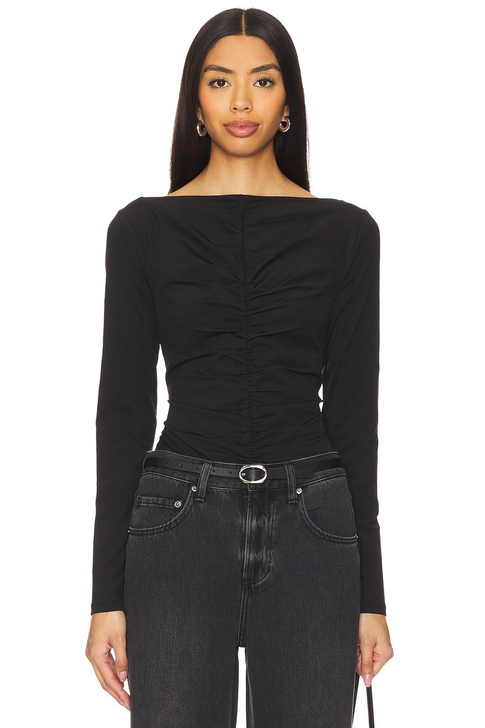 ruched long sleeve top