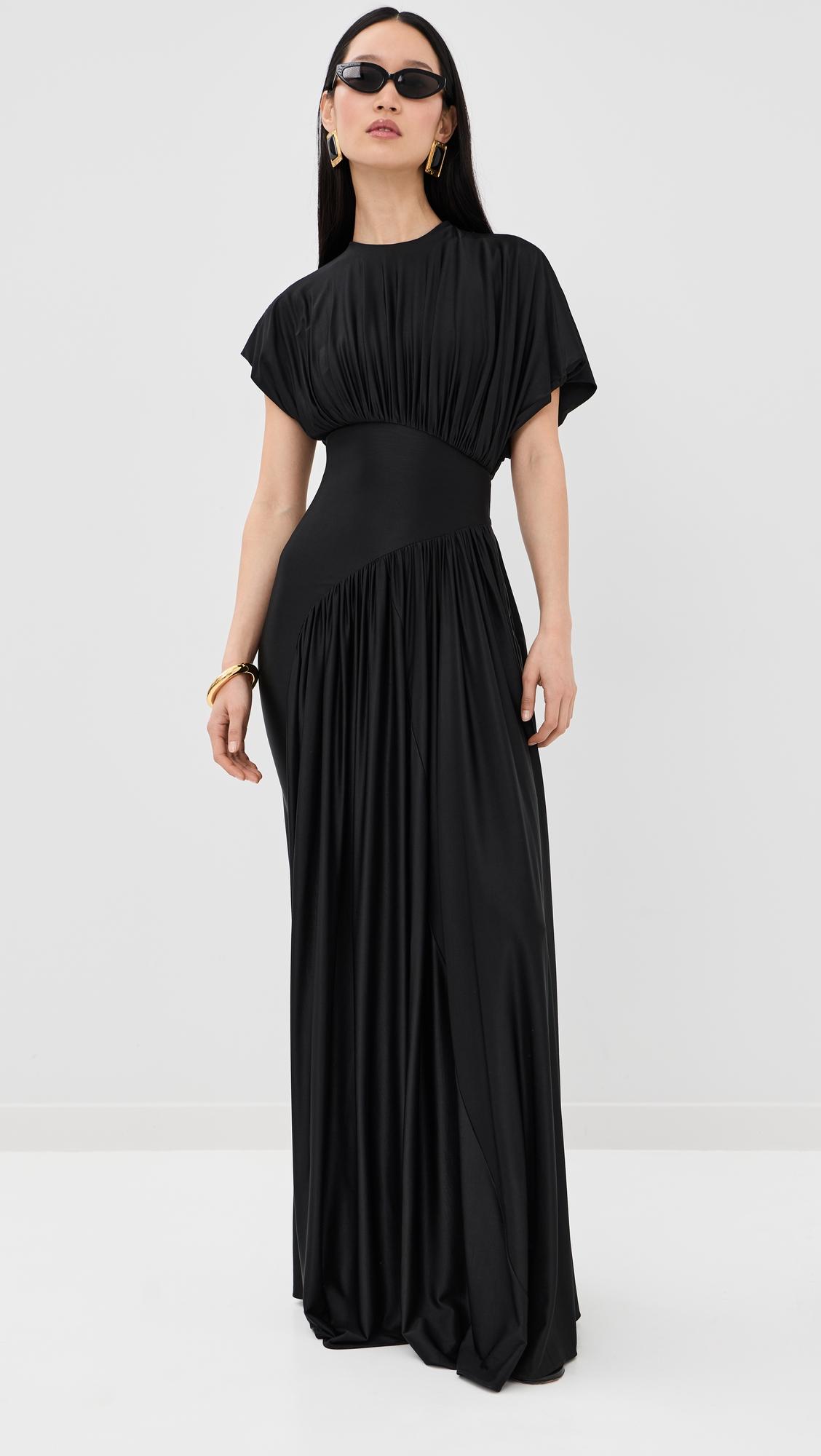 ruched maxi dress