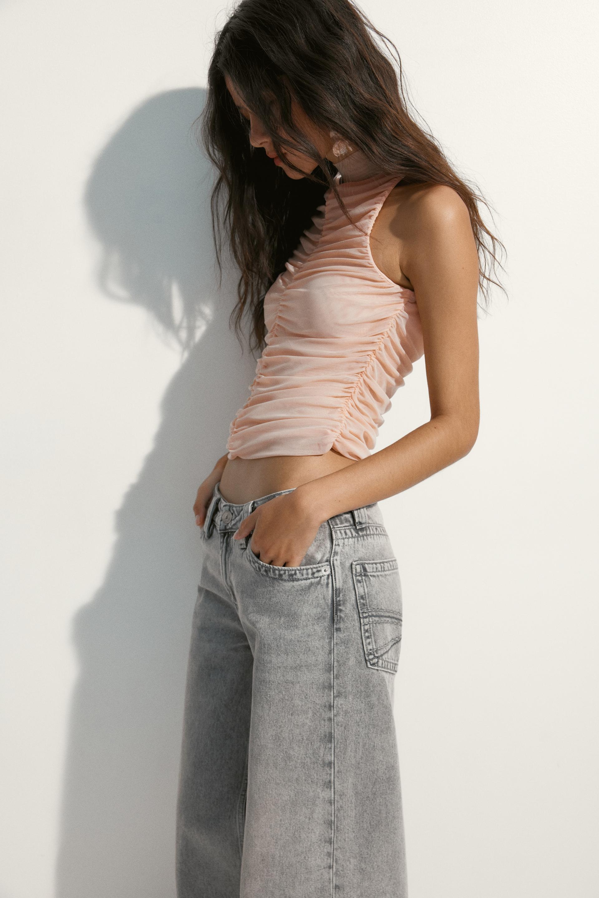 ruched mesh top