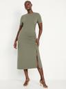 ruched midi t-shirt dress