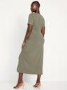 ruched midi t-shirt dress
