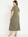 ruched midi t-shirt dress