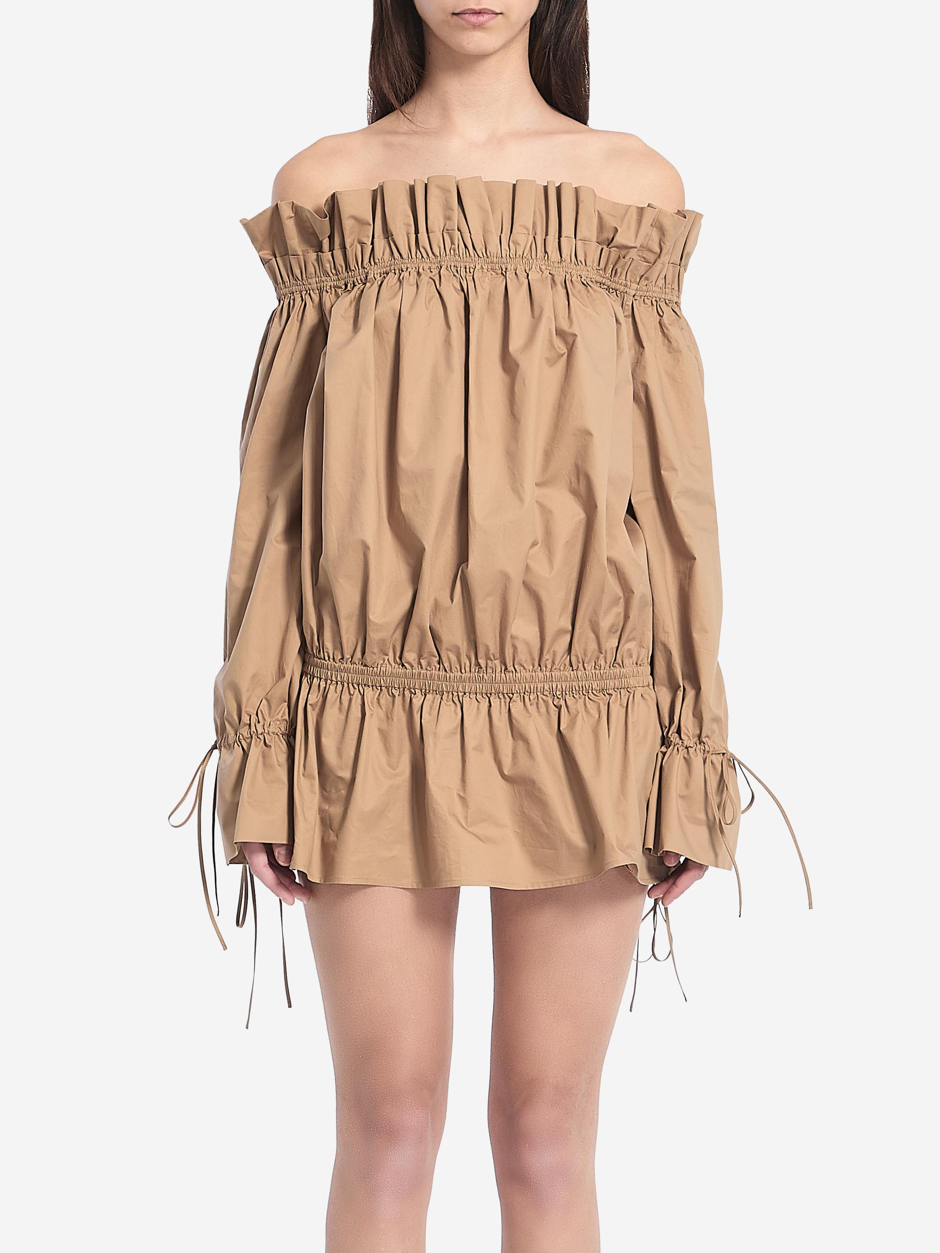 ruched mini dress