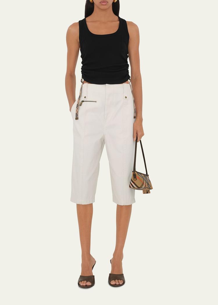 ruched sides rib tank top
