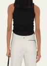 ruched sides rib tank top