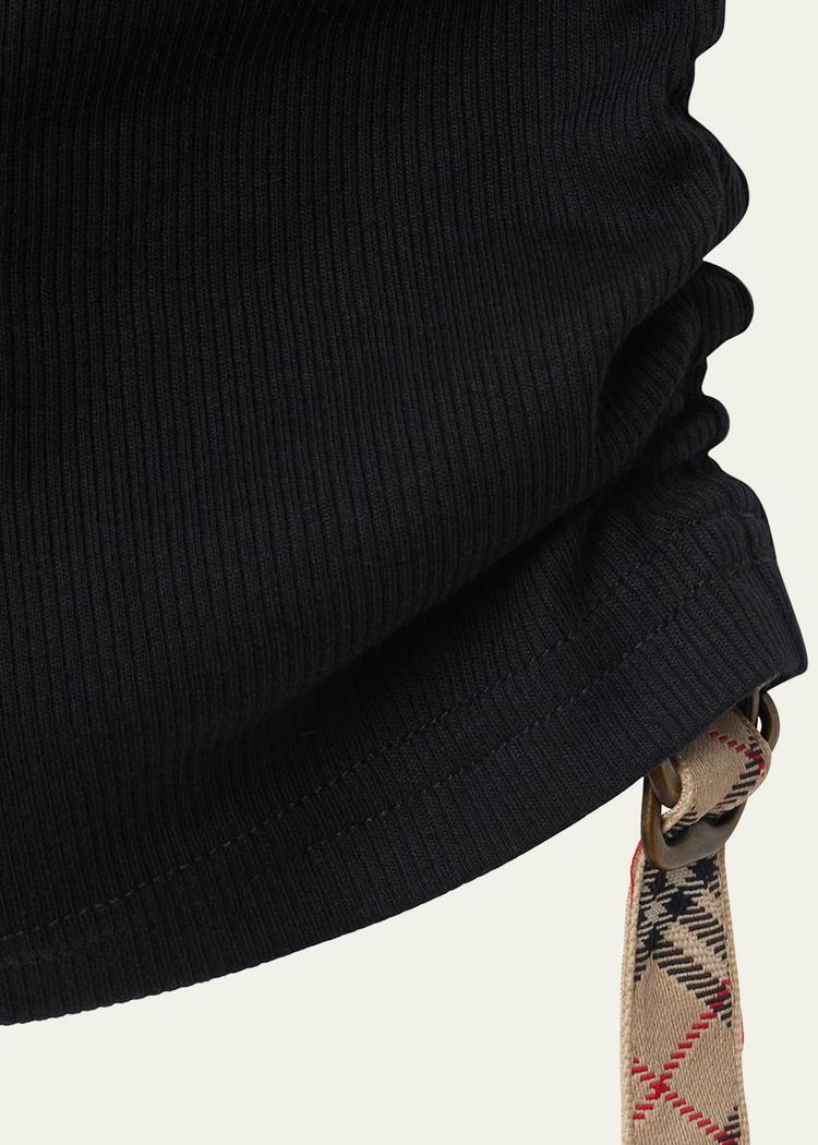 ruched sides rib tank top