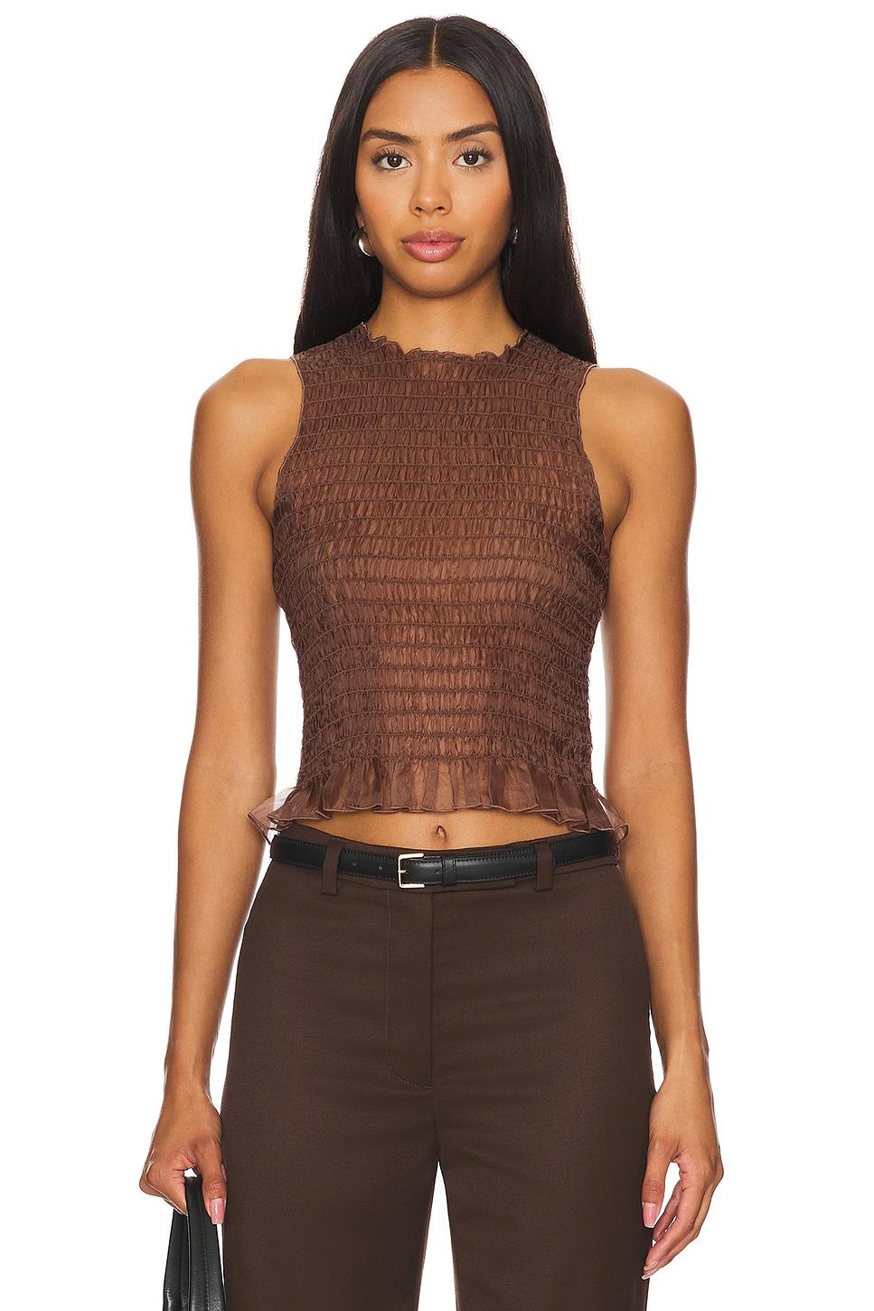 ruched silk tank