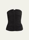 ruched strapless tube top