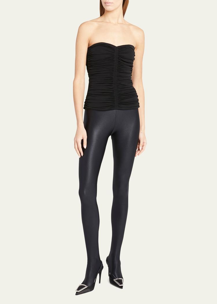 ruched strapless tube top