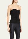 ruched strapless tube top