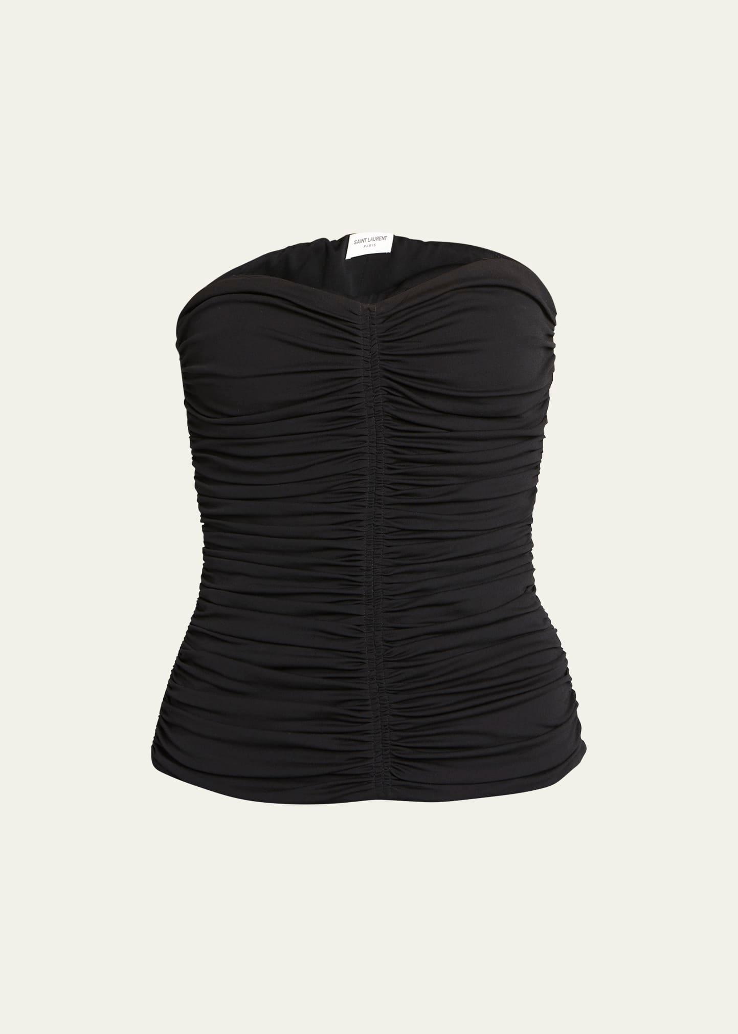 ruched strapless tube top