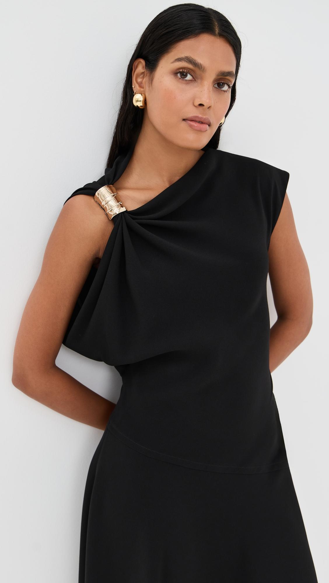 rue dress in light matte double crepe