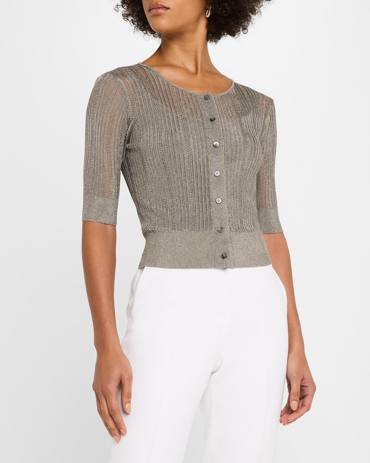 rue metallic rib tank top