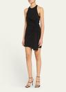 rue sleeveless ruched mini dress