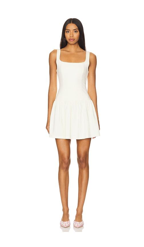 rue sophie addie mini dress in ivory.