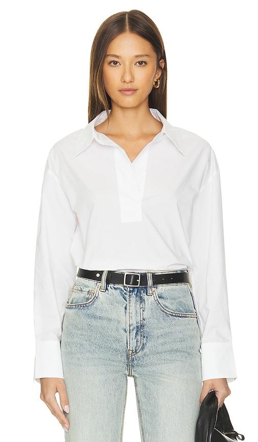 rue sophie brooke shirt in white.