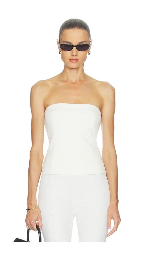 rue sophie demi top in ivory.