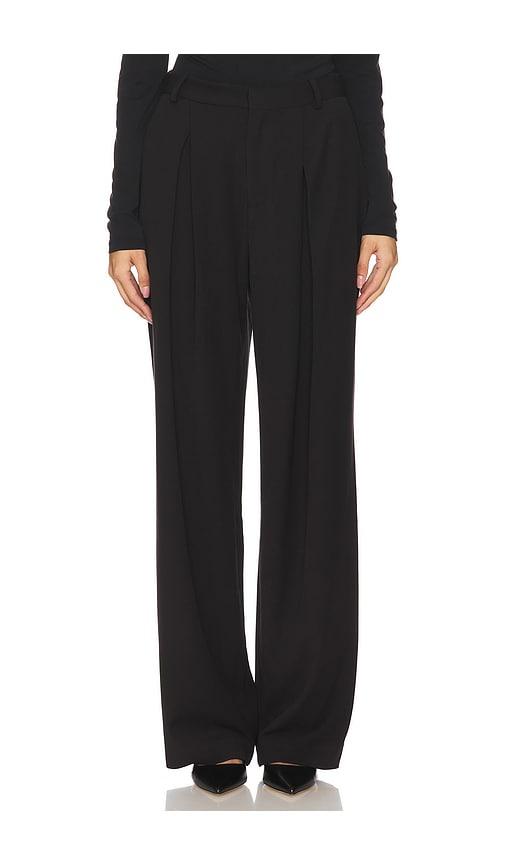 rue sophie drape pant in black.
